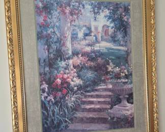 Floral Garden Scene by Vera Oxley