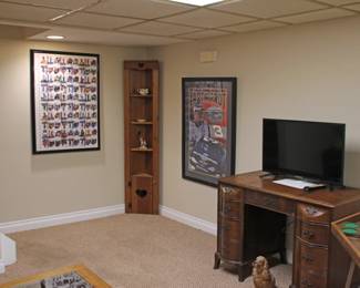 Nascar Art, Corner Cabinet, Desk