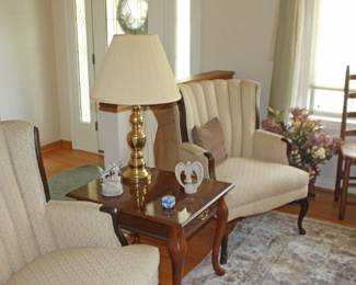 Wing Back Chair and End Table