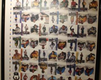 Uncut Nascar Cards in Frame