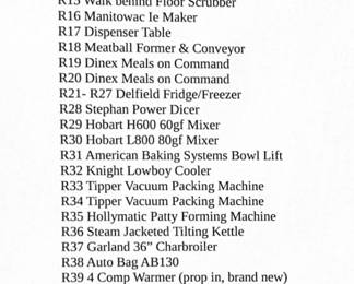 RESTAURANT EQUIPMENT
