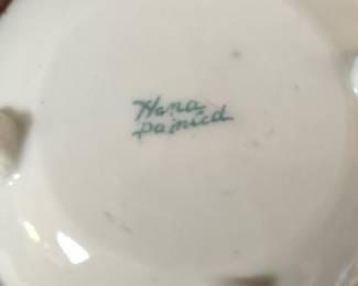 Hand Painted Gilt Porcelain Teacup and Saucer