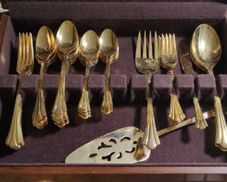 Towle Korea Gold Plated Flatware Set