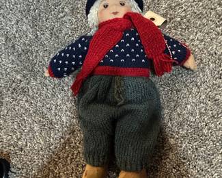 Knitted Scandinavian Folk Art Doll