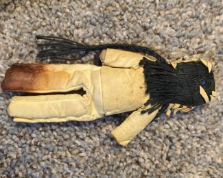 Vintage Native American Indian Doll Hand Painted