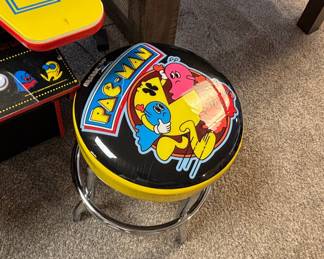 Arcade1Up Pac-Man Head-to-Head Arcade Table with 2 Stools