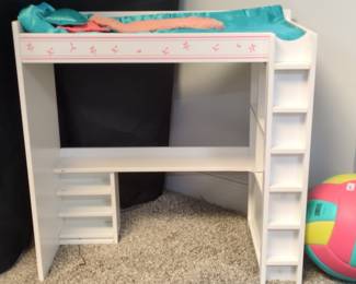 My Life As Doll Loft Bed with Desk and Shelving