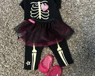 American Girl "You, Glow Girl!" Skeleton Costume Outfit