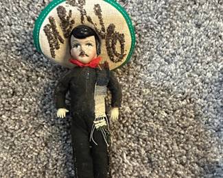 Vintage Mexican Sombrero Doll