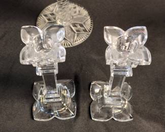 Pair of Mikasa "The Petals" Crystal Candlesticks