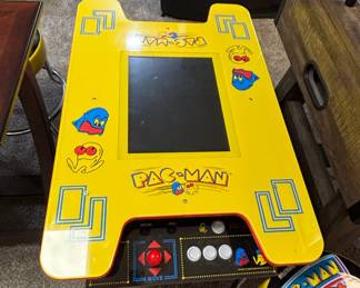 Arcade1Up Pac-Man Head-to-Head Arcade Table with 2 Stools