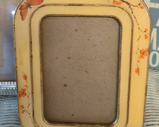 Vintage The Bucklers Inc. Enamel Floral and Butterfly Picture Frame