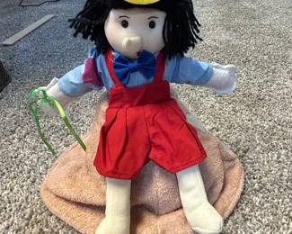 Vintage Pinocchio and Geppetto Topsy Turvy Flip Doll Set