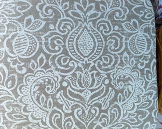 Set of 4 Outdoor Seat Cushions with Damask Pattern