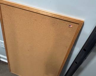 Cork Bulletin Board with Wooden Frame