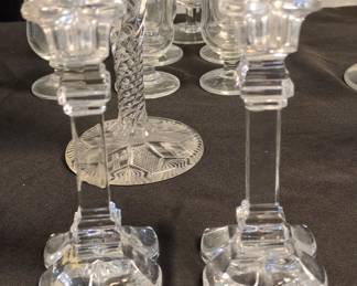 Pair of Mikasa "The Petals" Crystal Candlesticks