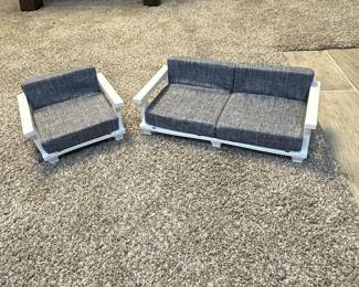18 Inch Doll Loveseat and Armchair Set