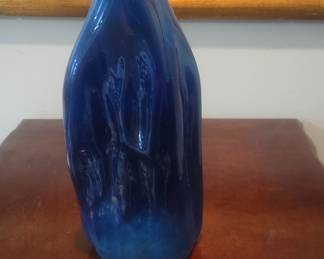 Large Cobalt Blue Glazed Studio Art Pottery Vase