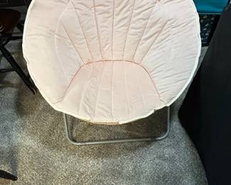 Pink Channel Stitch Saucer Chair