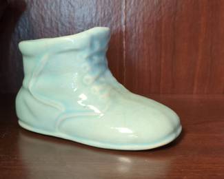 Ceramic Baby Bootie Planter Vase