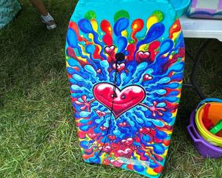 Drew Brophy Art "Happy Hearts" Bodyboard