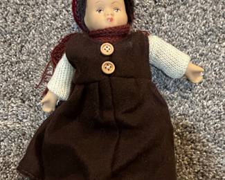 Vintage Porcelain Doll in Folk Costume