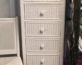 Henry Link White Wicker Lingerie Chest