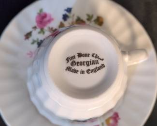 Georgian Fine Bone China Teacup and Saucer Set