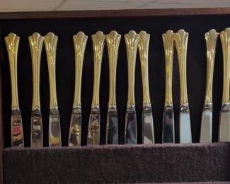 Towle Korea Gold Plated Flatware Set