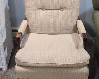 Upholstered Accent Chair with Cabriole Legs