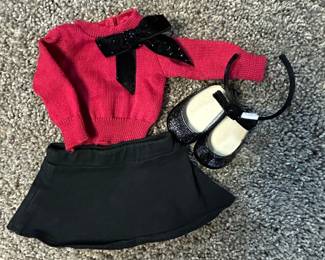 American Girl Doll Sparkle Bow Sweater Outfit