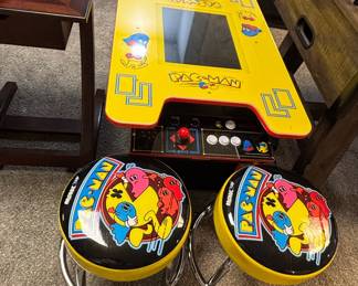 Arcade1Up Pac-Man Head-to-Head Arcade Table with 2 Stools