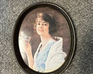 Coca-Cola "Flapper Girl" Oval Serving Tray