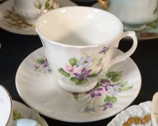 Georgian Fine Bone China Teacup and Saucer Set