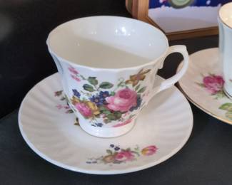 Georgian Fine Bone China Teacup and Saucer Set