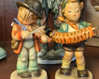 Hummel "The Little Fiddler" and "The Accordionist" Figurines