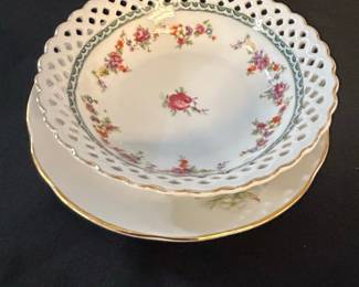 Schumann Bavaria Reticulated Bowl and Regency English Bone China Saucer