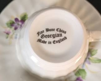 Georgian Fine Bone China Teacup and Saucer Set