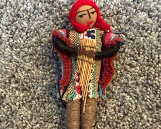 Peruvian Pan Flute Player Doll