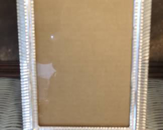 Silver Plated Photo Frame with Beaded and Twisted Rope Border - Mariposa