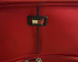 Tommy Hilfiger Red Rolling Suitcase