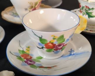 Vintage Floral Teacup and Saucer Set