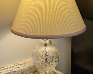 Cut Crystal Table Lamp with Brass Base - Not Waterford