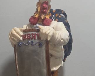 Blue Sky Clayworks Chef Rooster Menu Holder