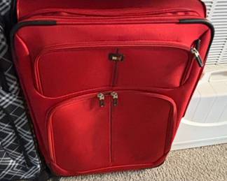 Tommy Hilfiger Red Rolling Suitcase