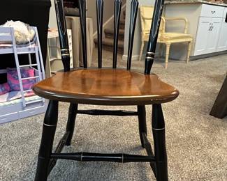 Ethan Allen Stenciled Maple Side Chair with Deer Motif
