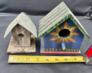 (2) Decorative Miniature Birdhouses
