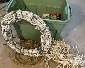 Christmas Lights And Vintage Decor Lot