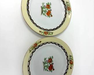 (2) Noritake 7” Flower Plates