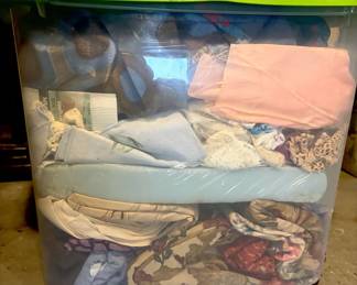 Bin of Miscellaneous Fabric